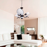 Luminária Teto Lustre Sala de Jantar Vidro Ricko 3 Lâmpadas E27 Bivolt:preto/bivolt - 4
