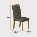 Ver imagem 3 de Conjunto 2 Cadeiras para Sala de Jantar Doha Marrom/Freijó/Chumbo