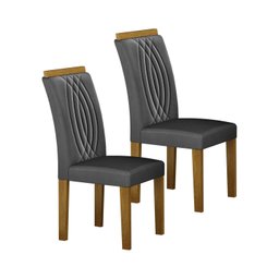 Conjunto 2 Cadeiras para Sala de Jantar Doha - 1
