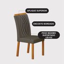 Ver imagem 4 de Conjunto 2 Cadeiras para Sala de Jantar Doha Marrom/Freijó/Chumbo