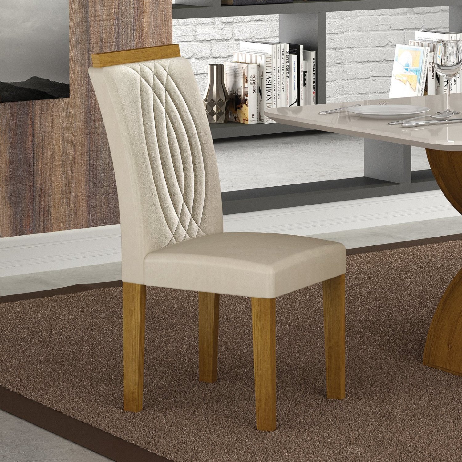Conjunto 2 Cadeiras para Sala de Jantar Doha - 3