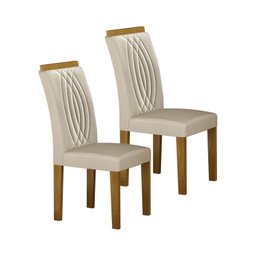 Conjunto 2 Cadeiras para Sala de Jantar Doha - 1