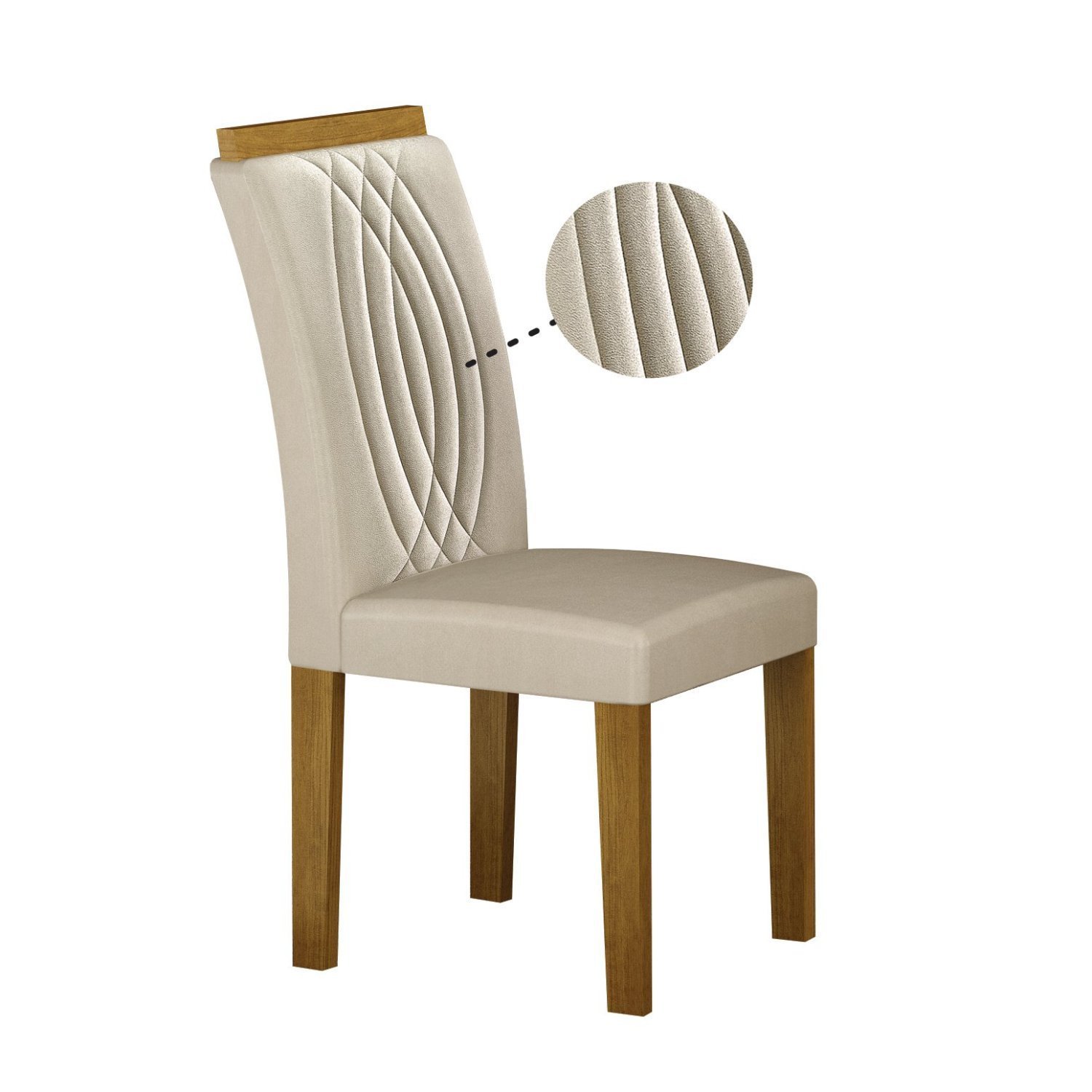 Conjunto 2 Cadeiras para Sala de Jantar Doha - 5