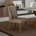 Ver imagem 3 de Conjunto 2 Cadeiras para Sala de Jantar Ilheus Marrom/Freijó/Camurça