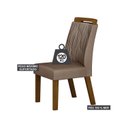 Ver imagem 2 de Conjunto 2 Cadeiras para Sala de Jantar Ilheus Marrom/Freijó/Camurça