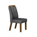 Ver imagem 6 de Conjunto 2 Cadeiras para Sala de Jantar Ilheus Marrom/Freijó/Chumbo