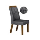 Ver imagem 5 de Conjunto 2 Cadeiras para Sala de Jantar Ilheus Marrom/Freijó/Chumbo
