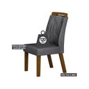 Ver imagem 2 de Conjunto 2 Cadeiras para Sala de Jantar Ilheus Marrom/Freijó/Chumbo