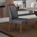 Ver imagem 3 de Conjunto 2 Cadeiras para Sala de Jantar Ilheus Marrom/Freijó/Chumbo