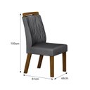 Ver imagem 4 de Conjunto 2 Cadeiras para Sala de Jantar Ilheus Marrom/Freijó/Chumbo