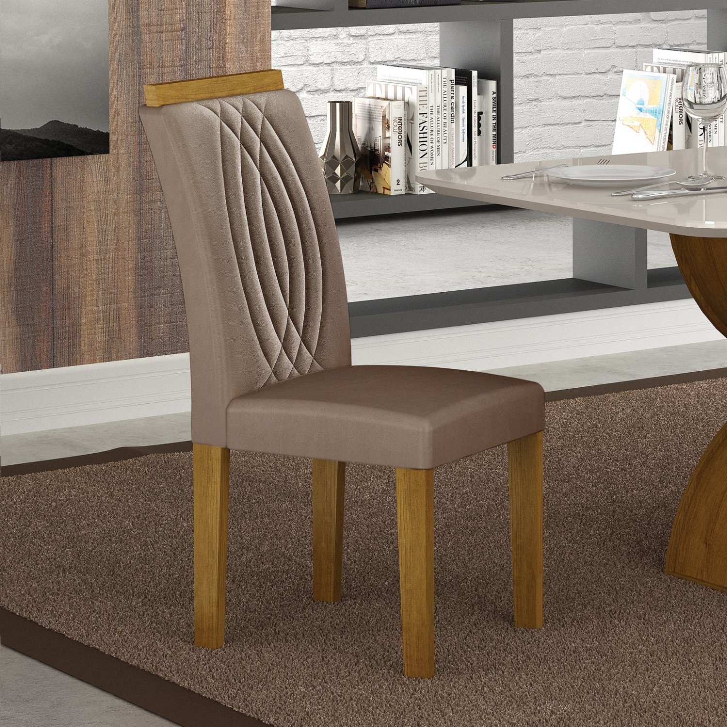 Conjunto 2 Cadeiras para Sala de Jantar Doha - 3