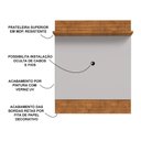 Ver imagem 3 de Painel Sala Guaratuba para TV até 48 Polegadas 1 Prateleira Naturalle/Off-White
