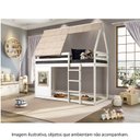 Ver mais imagens de Cama Alta Cabana com Janela Noopy Casatema MadeiraOriginals Branco/Cera Bege