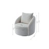 Poltrona Decorativa Orgânica Giratória Boucle Branco Cali Gtdnexxus - 3