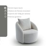 Poltrona Decorativa Orgânica Giratória Boucle Branco Cali Gtdnexxus - 5