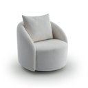 Ver imagem 1 de Poltrona Decorativa Orgânica Giratória Boucle Branco Cali Gtdnexxus