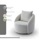 Ver imagem 4 de Poltrona Decorativa Orgânica Giratória Boucle Branco Cali Gtdnexxus