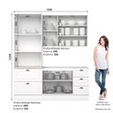 Ver mais imagens de Cozinha Compacta Amy Casa 812 7 Portas 6 Prateleiras MDF 191.5cm Branco com Torre Quente