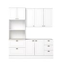 Ver imagem 4 de Cozinha Compacta Amy Casa 812 7 Portas 6 Prateleiras MDF 191.5cm Branco com Torre Quente