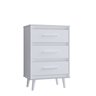 Cômoda 3 Gavetas Pequena Mila para Quartos e Closets - Branco - 2