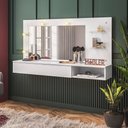 Ver imagem 2 de Penteadeira Camarim Suspenso Arlete com Espelho 01 Gaveta 135 cm Branco - D’Rossi