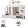 Penteadeira Camarim Suspenso Arlete com Espelho 01 Gaveta 135 cm Branco - D’Rossi - 5