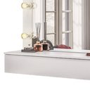 Ver imagem 3 de Penteadeira Camarim Suspenso Arlete com Espelho 01 Gaveta 135 cm Branco - D’Rossi