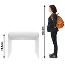 Ver imagem 4 de Escrivaninha Mesa de Escritório 90 cm 1 Gaveta Ripado Branco