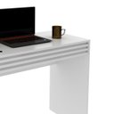 Ver imagem 7 de Escrivaninha Mesa de Escritório 90 cm 1 Gaveta Ripado Branco