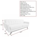 Ver imagem 4 de Sofá Linden 2 Lugares 150cm Bouclé Off White - Sallar Home