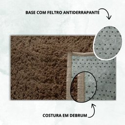 Tapete Beira de Cama 66x120 Oasis Shaggy Bege Trigo - 5