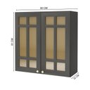 Ver imagem 4 de Armário Aéreo 2 Portas 80cm com Vidro Reflecta Paris