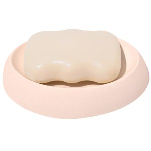 Saboneteira Porta Sabonete Banheiro Oval Luxo 12,5cm em Cimento - Palha