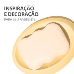 Saboneteira Porta Sabonete Banheiro Oval Luxo 12,5cm em Cimento - Palha - 5