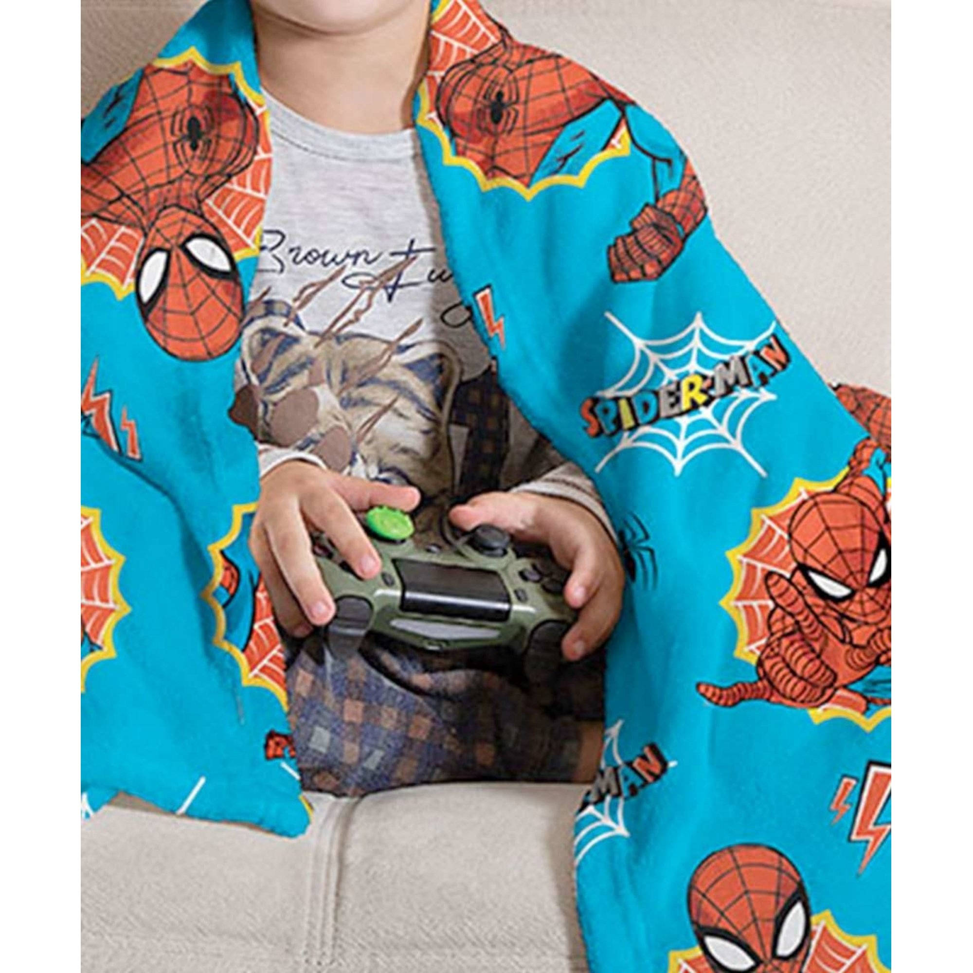 Manta Infantil Fleece de Sofá Homem Aranha 1,25 m x 1,50 m - 2