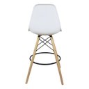 Ver imagem 5 de Kit 5 Banquetas Charles Eames Eiffel Wood Design Base Fixa Madeira - Branca