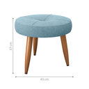 Ver imagem 3 de Jogo Poltrona e Puff para Sala Oliver Boucle Azul