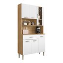 Ver imagem 1 de Armário de Cozinha Compacta 6 Portas e 1 Gaveta 90 Cm Gold Freijó/supremo - Pallazio
