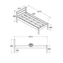 Ver imagem 3 de Cama Solteiro Ditália Cama Aux Cm-22 Cm-23 Cor:diamond