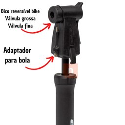 Bomba Mini Ar Bidirecional 80PSI NX GTA Preto - 2