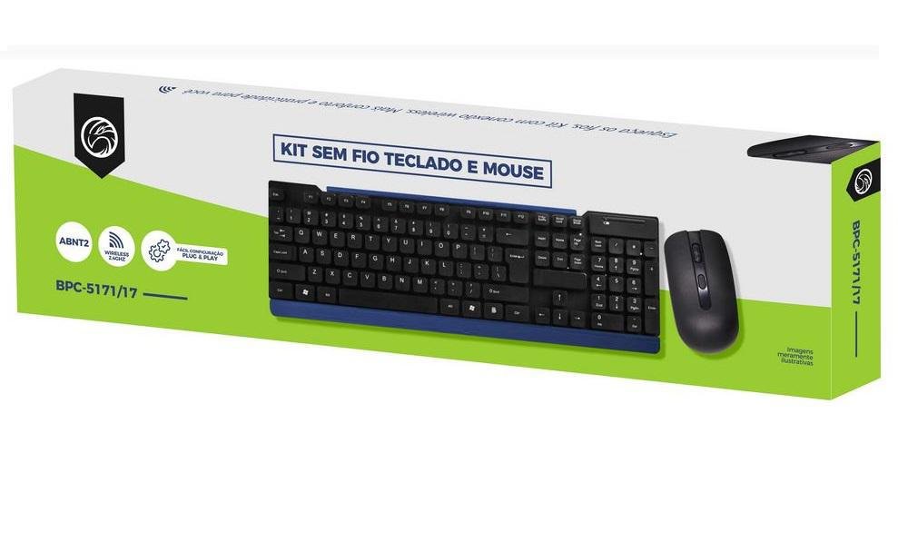 Teclado sem Fio com Mouse Bpc 5271/17 Brazil Pc Homologação: 12460502543 - 2