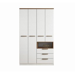 Guarda Roupa Solteiro 4 Portas 3 Gavetas 1 Nicho New Conect 4.3  - 3