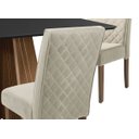 Ver imagem 4 de Mesa de Jantar Dublin com 4 Cadeiras Athenas Cedro Preto com Bege - Dobuê Movelaria