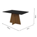 Ver imagem 5 de Mesa de Jantar Dublin com 4 Cadeiras Athenas Cedro Preto com Bege - Dobuê Movelaria