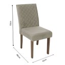 Ver imagem 6 de Mesa de Jantar Dublin com 4 Cadeiras Athenas Cedro Preto com Bege - Dobuê Movelaria