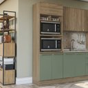 Ver imagem 1 de Kit para Forno 70cm 3 Portas Marrom/Nogueira/Verde Oliva