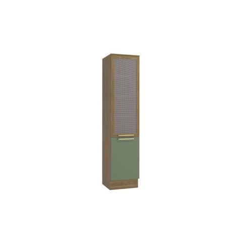 Paneleiro 50cm 2 Portas Marrom/Nogueira/Verde Oliva