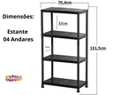 Ver imagem 3 de Estante Prateleira Multiuso Branca 4 And Refor Plasnew