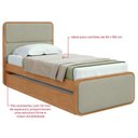 Ver imagem 4 de Cama Solteiro Easy Like com Cama Auxiliar Tec Boucle Sál Amendoa Clean