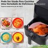 KIT 6 TAMANHO FORMA ANTIADERENTE EM SILICONE REUTILIZÁVEL AIR FRYER - 5